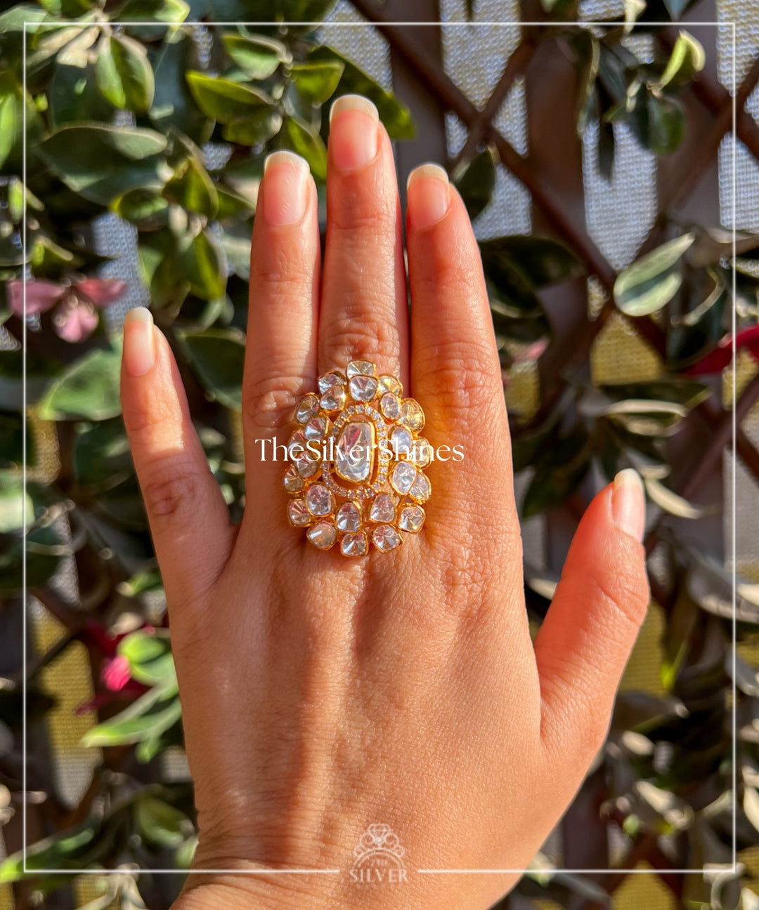 Indira - Moissanite Polki Ring