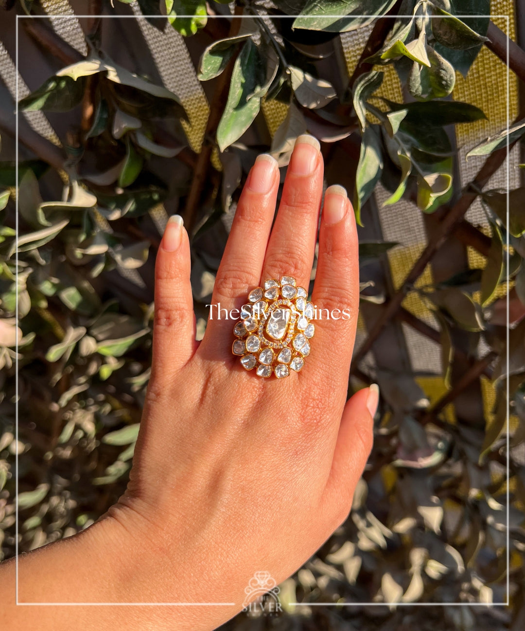 Indira - Moissanite Polki Ring