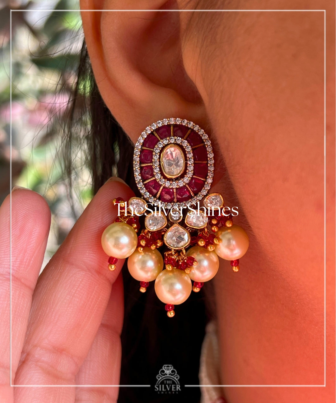 Radhika - Moissanite Polki Choker with Earrings