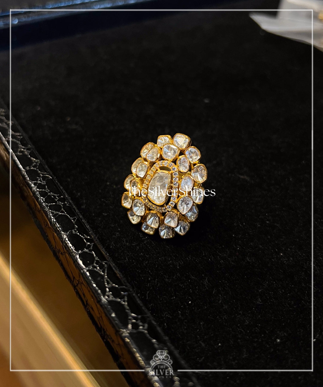 Indira - Moissanite Polki Ring