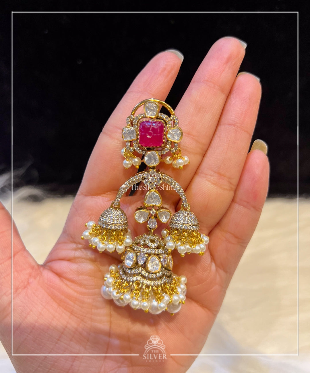 Mehrunisa - Moissanite Polki Earrings