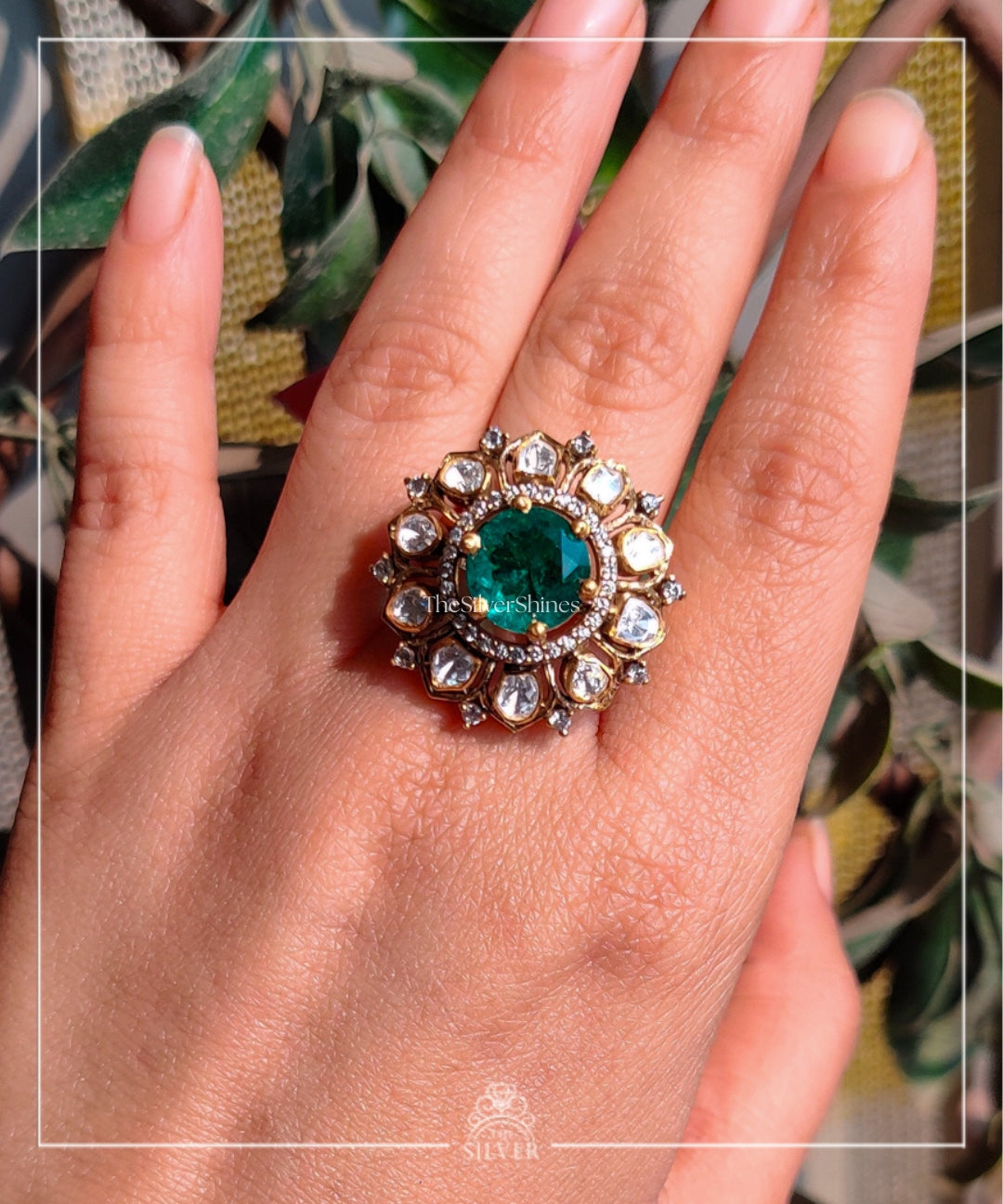 Aarika - Moisanite Polki Ring