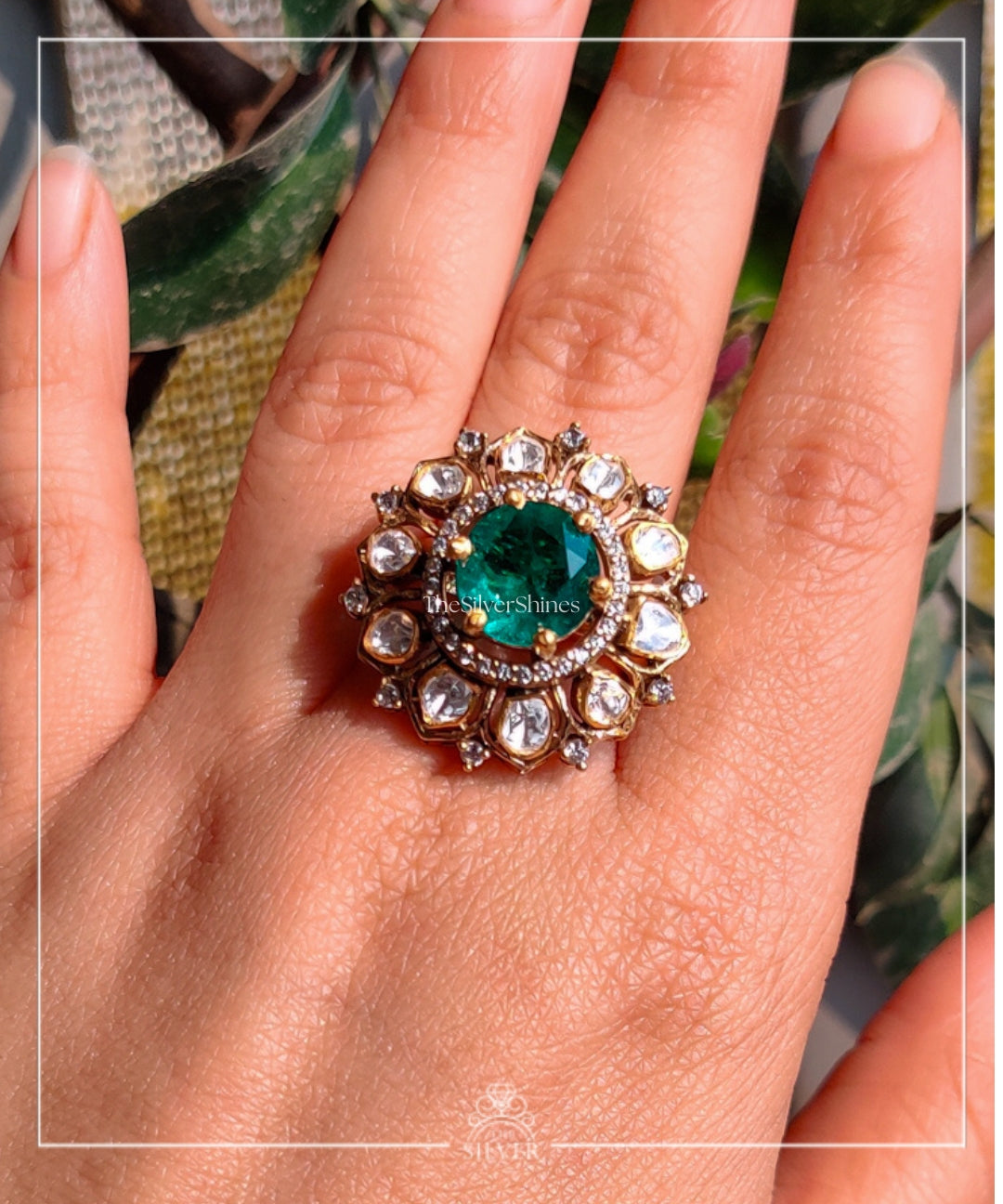 Aarika - Moisanite Polki Ring