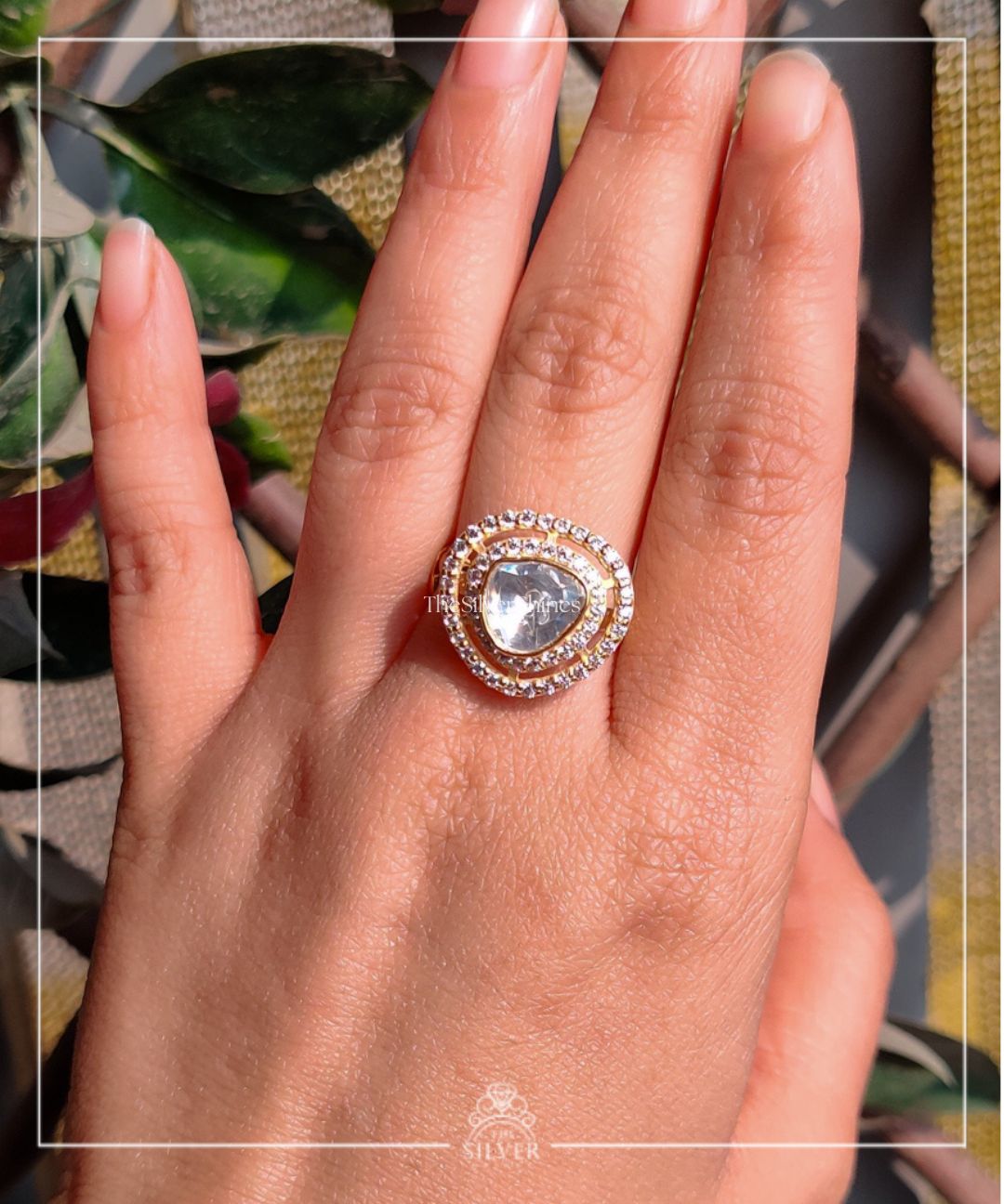 Taruja - Moissanite Polki Ring