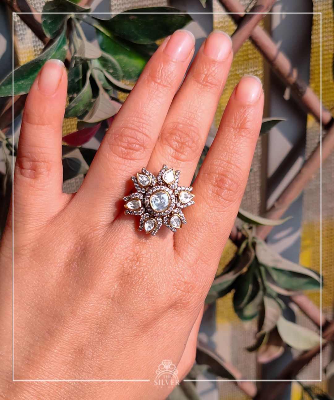 Vayu - Moissanite Polki Ring