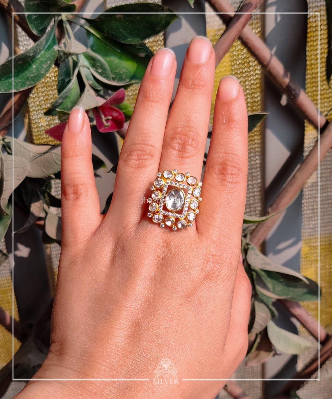 Varnika - Moissanite Polki Ring