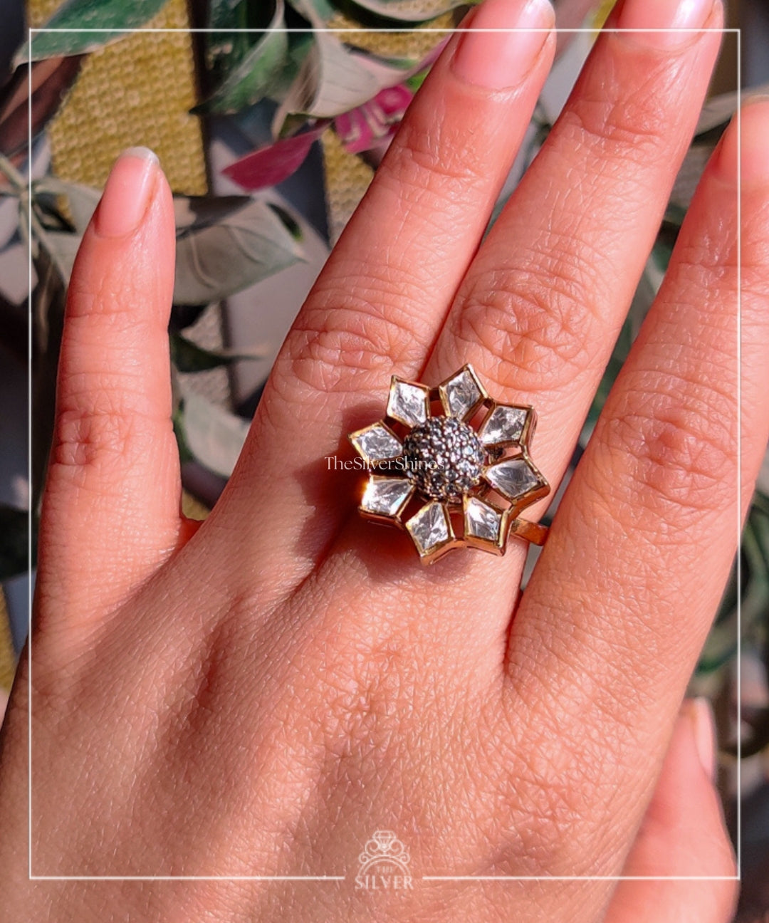 Pavani - Moissanite Polki Ring