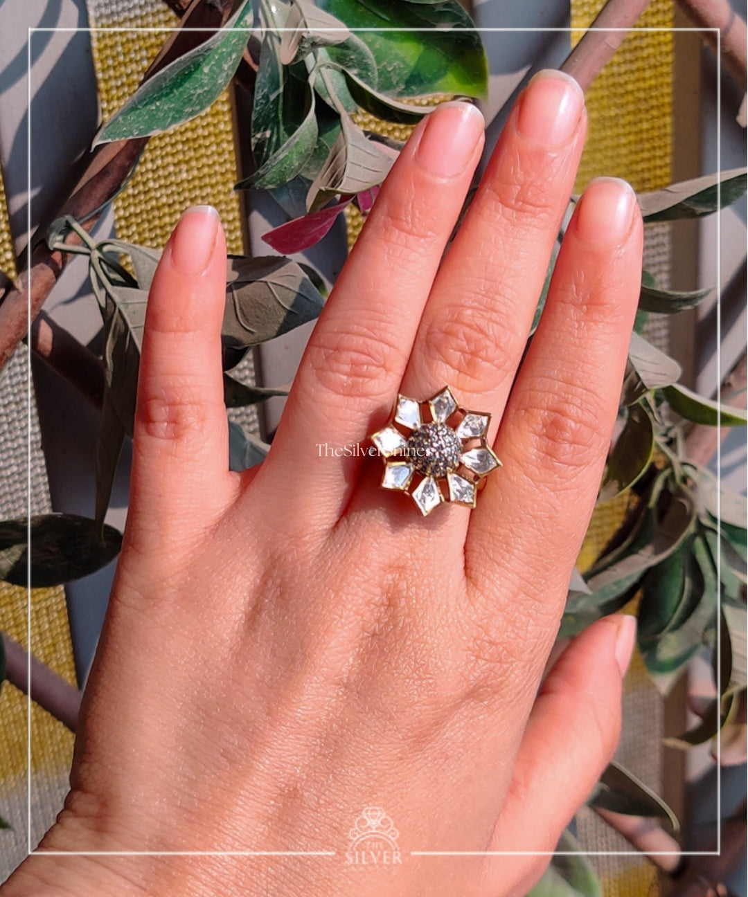 Pavani - Moissanite Polki Ring