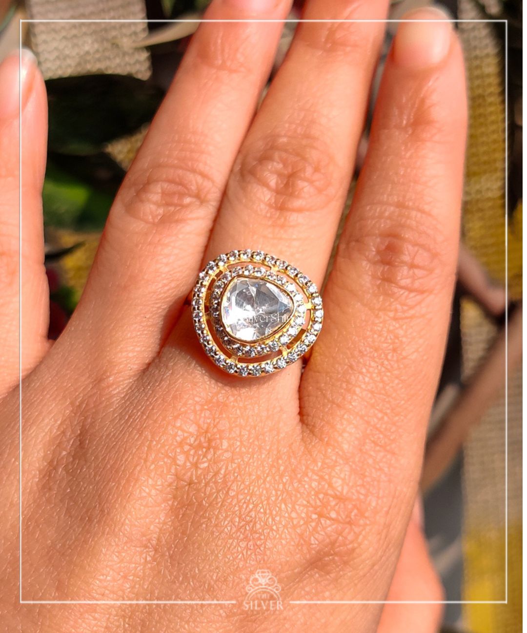 Taruja - Moissanite Polki Ring