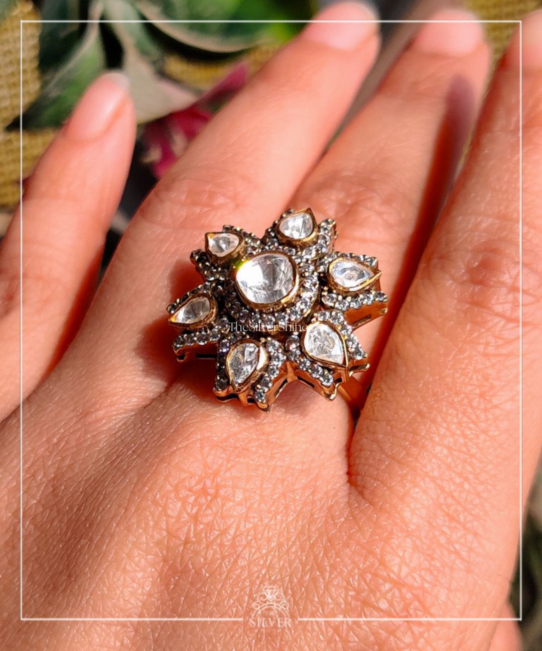 Vayu - Moissanite Polki Ring