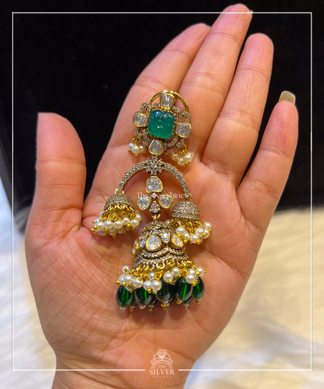 Suryani - Moissanite Polki Earrings