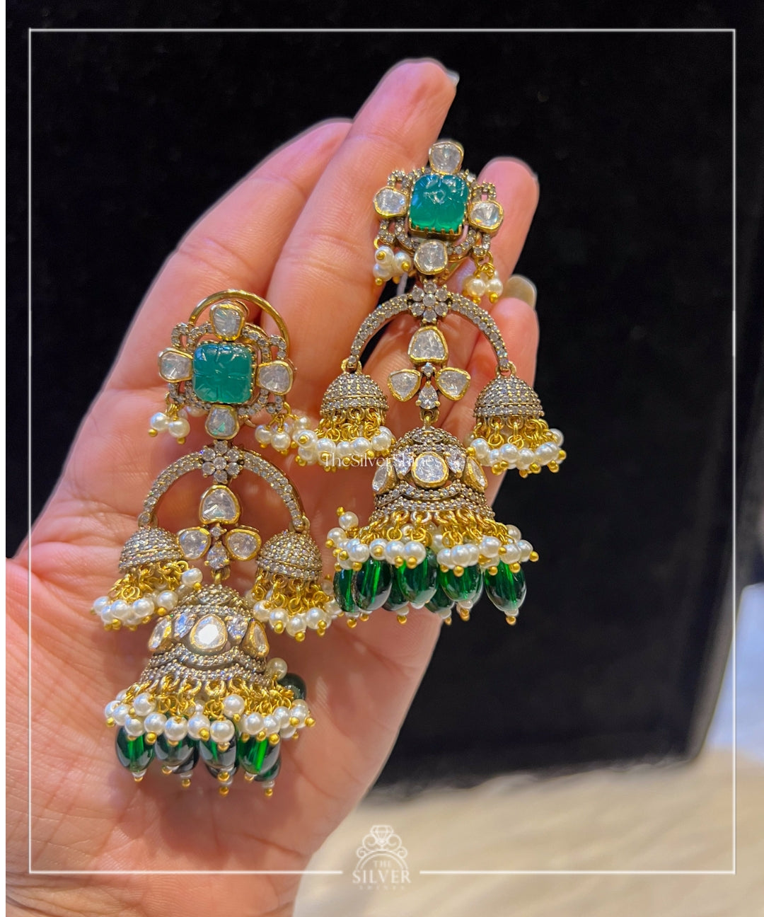 Suryani - Moissanite Polki Earrings