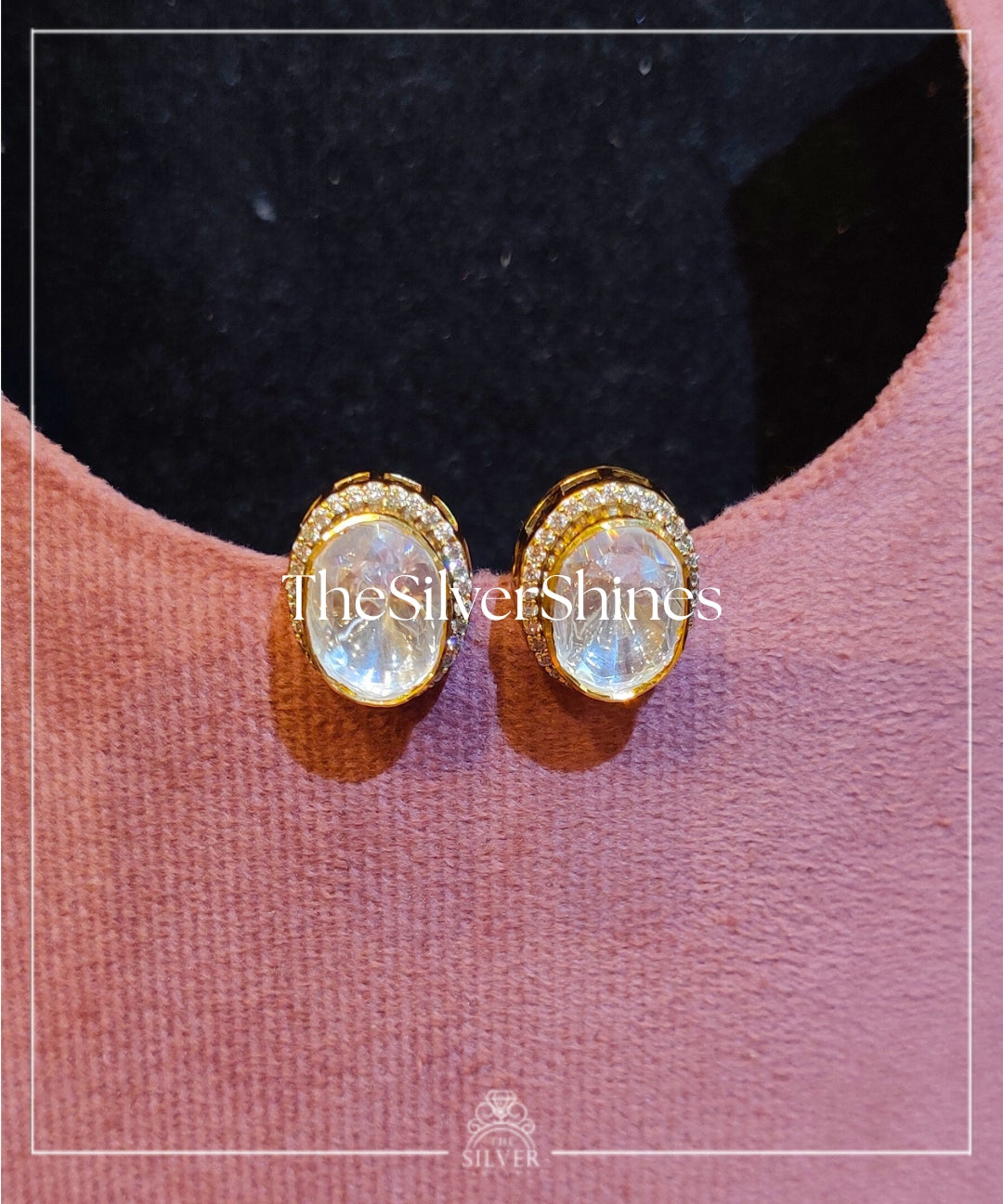 Veda - Moissanite Polki Studs