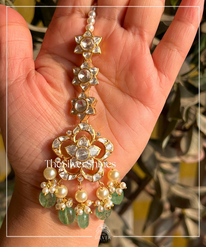 Samyukta - Moissanite Polki Maangtika