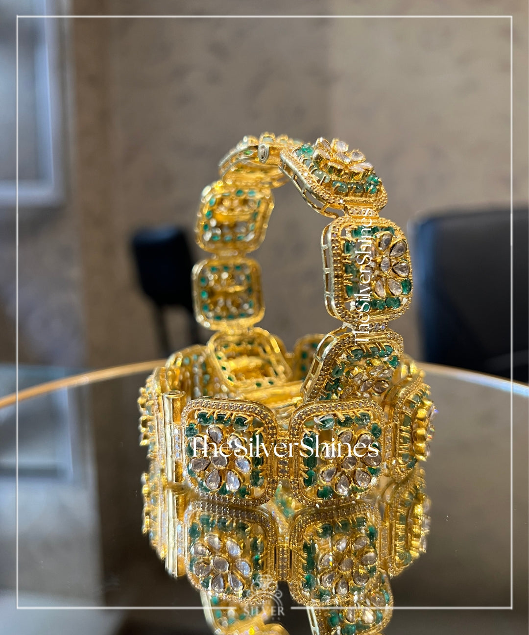 Kiran - Moissanite Polki Bangles