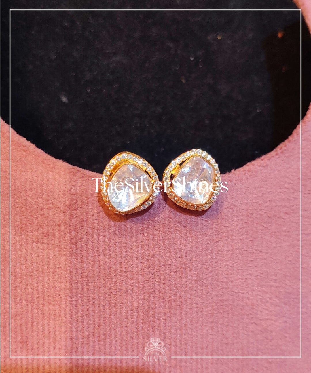 Vanya - Moissanite Polki Studs