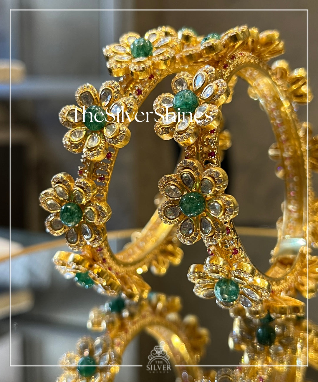 Jayanthi - Moissanite Polki Bangles