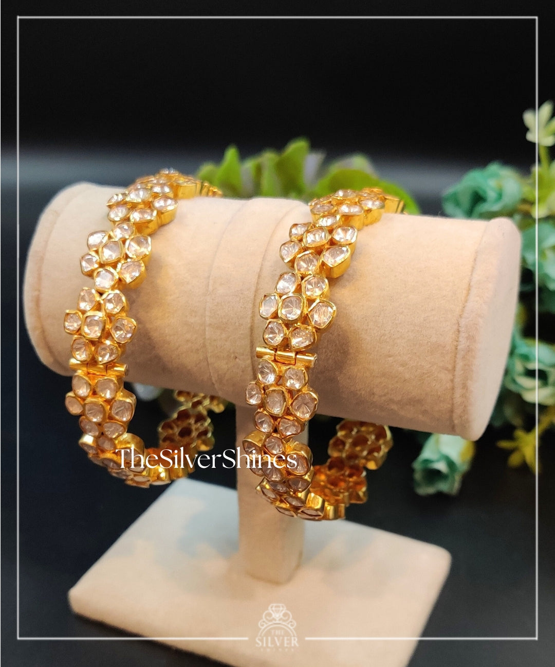 Bagiya - Moissanite Polki Bangles
