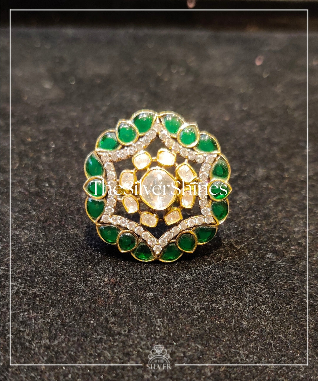 Ravina - Moissanite Polki Ring