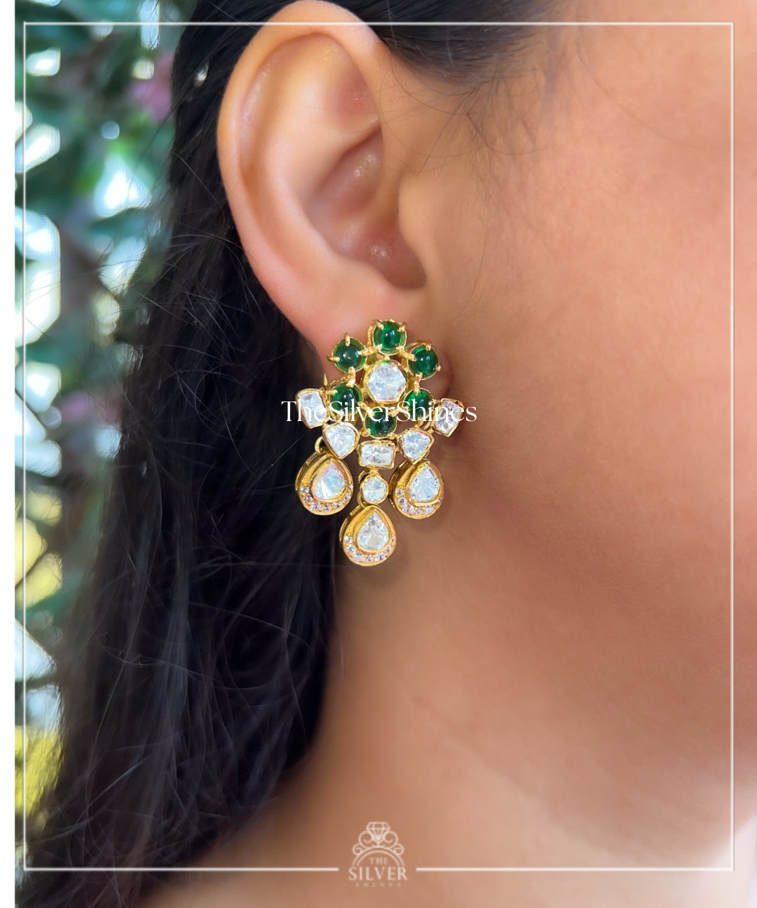 Uma - Moissanite Polki Studs