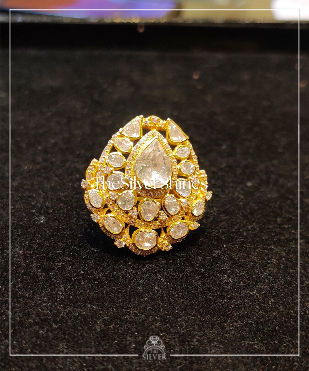 Pravya - Moissanite Polki Ring