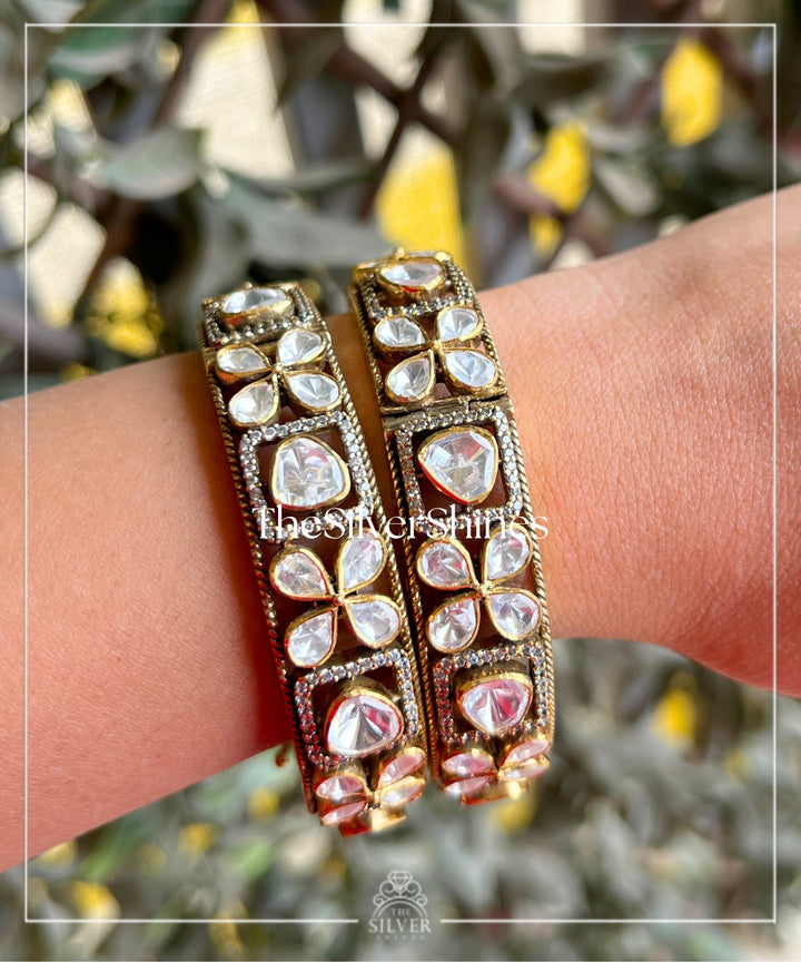 Sultana - Moissanite Polki Bangles
