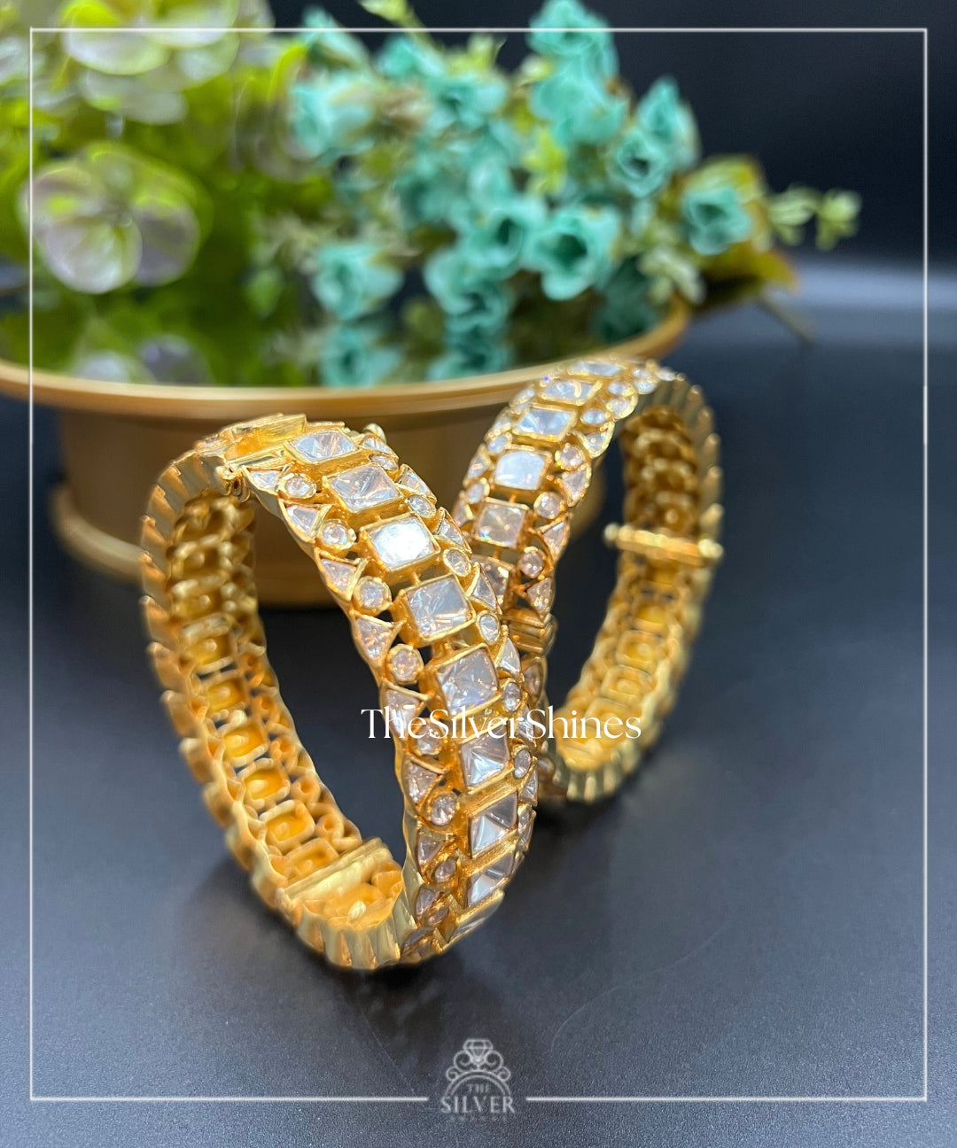 Neelima - Moissanite Polki Bangles