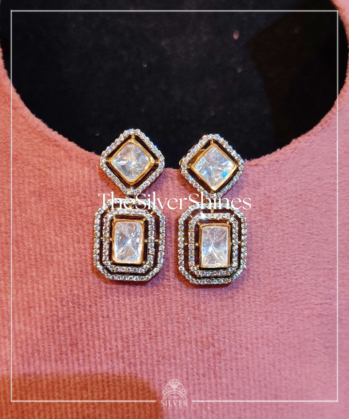 Saanvi - Moissanite Polki Earrings