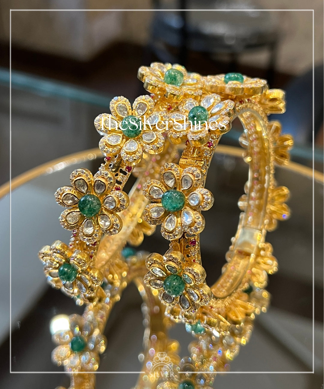 Jayanthi - Moissanite Polki Bangles