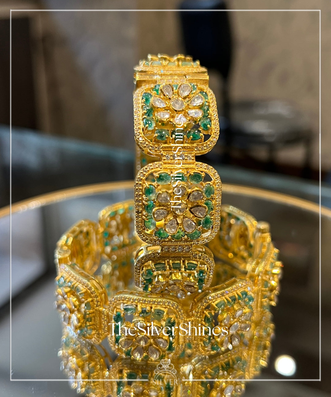 Kiran - Moissanite Polki Bangles