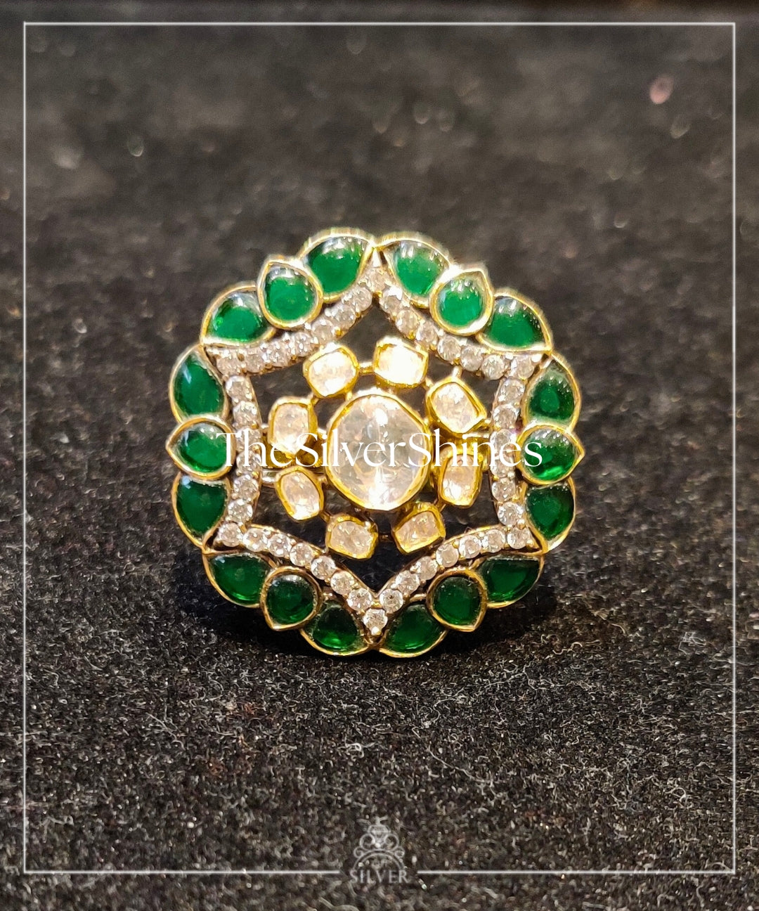 Ravina - Moissanite Polki Ring