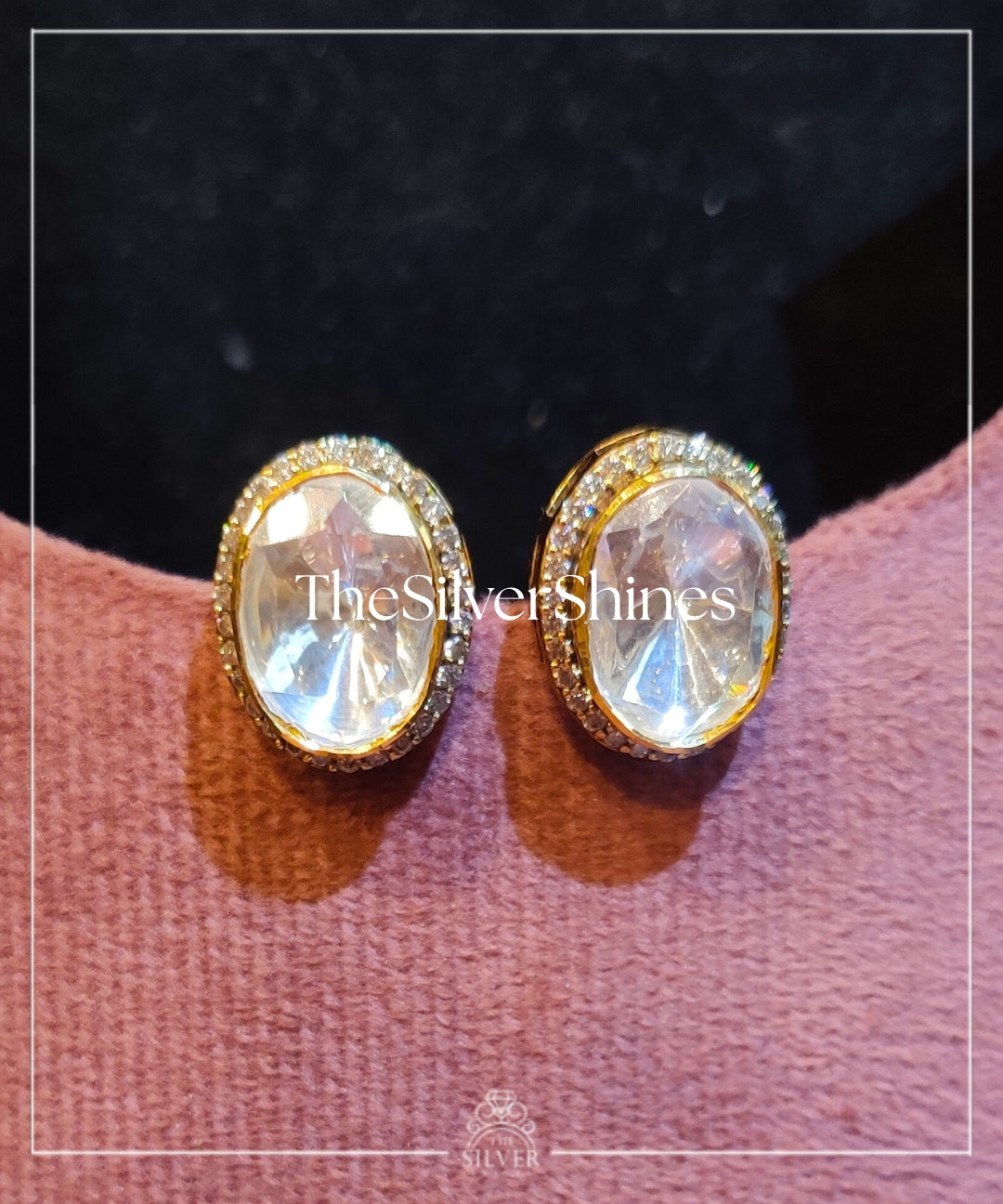 Veda - Moissanite Polki Studs