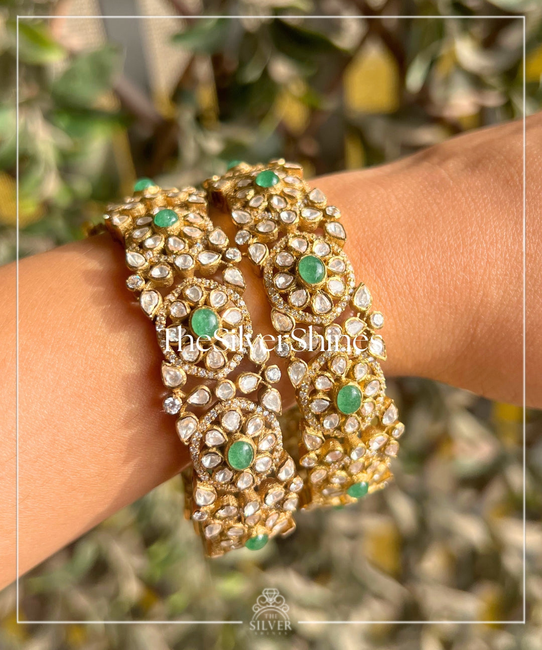 Anika - Moissanite Polki Bangles