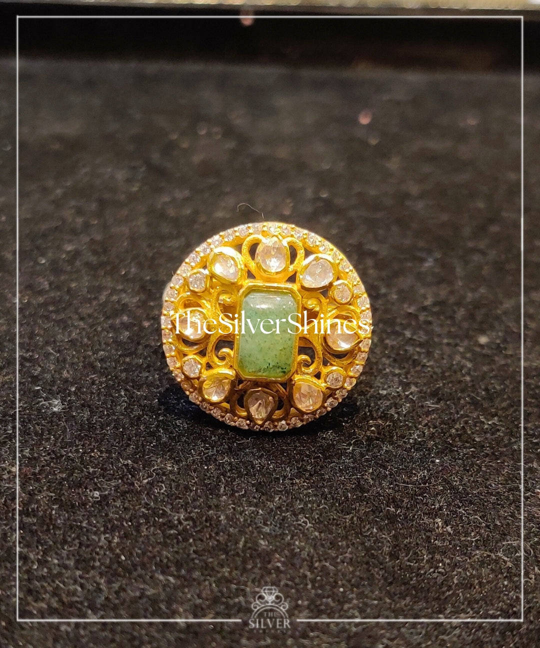 Yamika - Moissanite Polki Ring