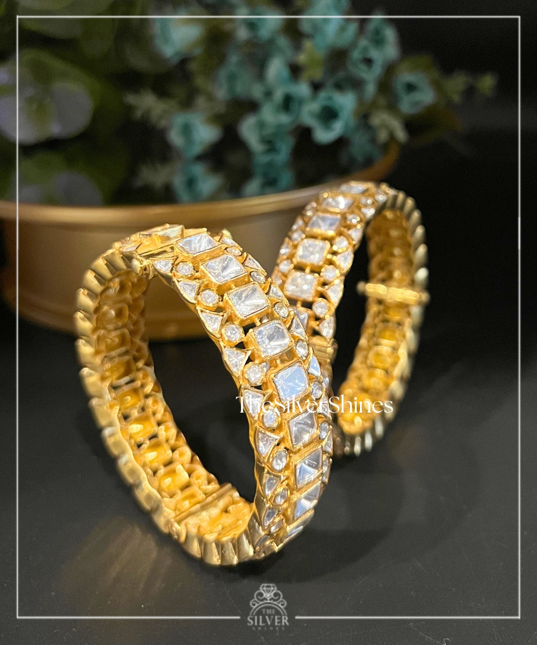 Neelima - Moissanite Polki Bangles