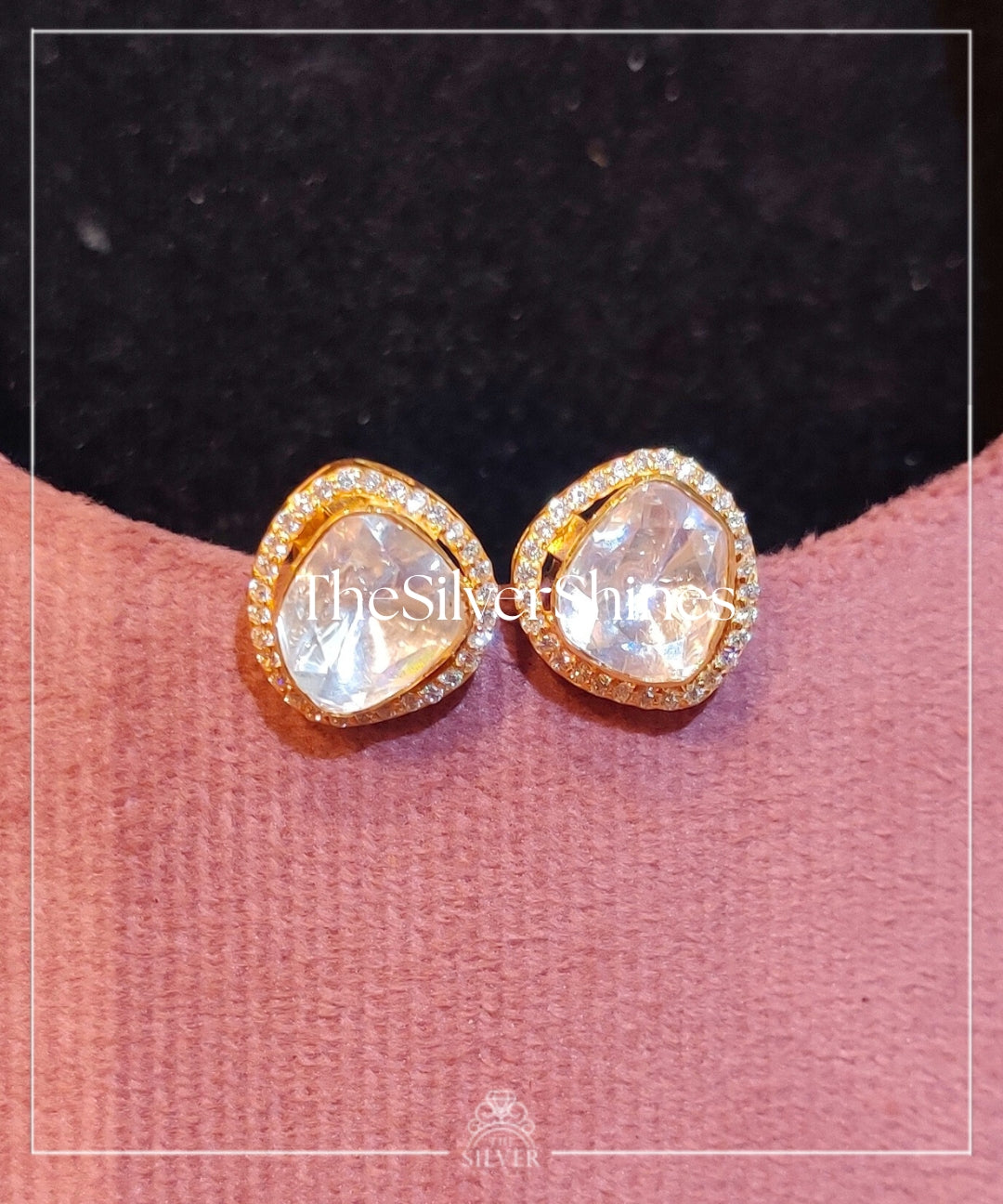 Vanya - Moissanite Polki Studs