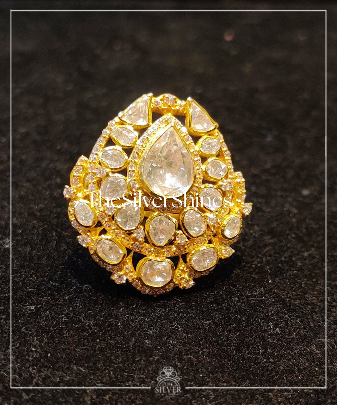 Pravya - Moissanite Polki Ring