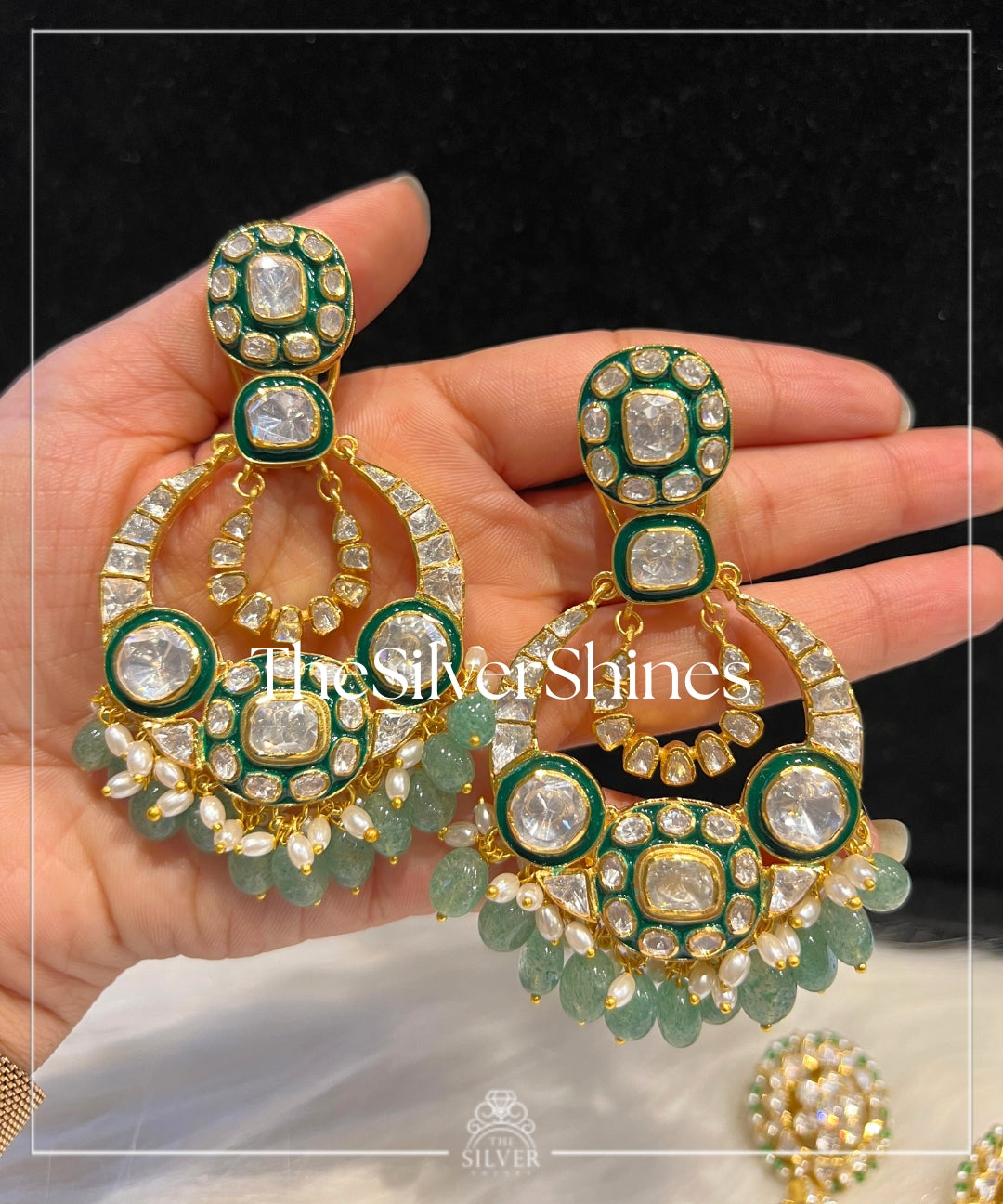 Jodha - Moissanite Polki Chaandbali