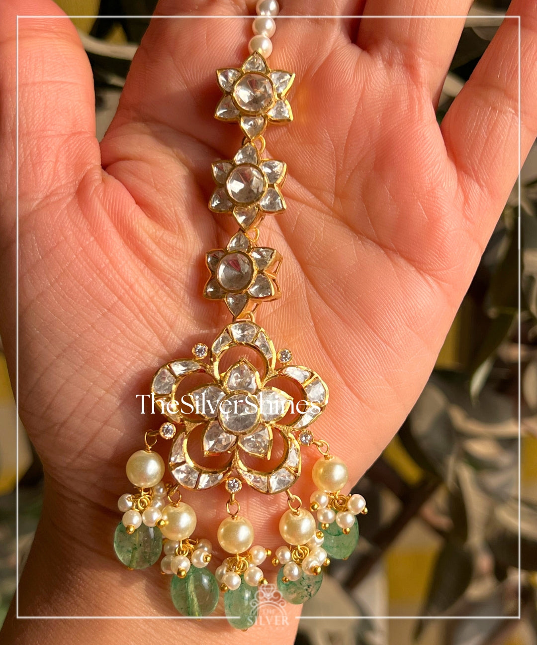 Samyukta - Moissanite Polki Maangtika