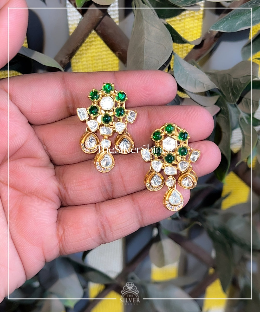 Uma - Moissanite Polki Studs