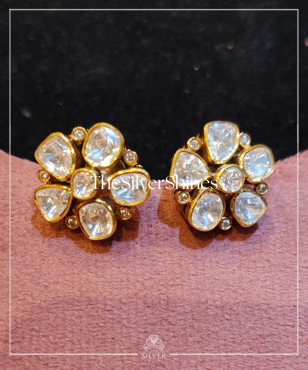 Ananya - Moisanite Polki Studs