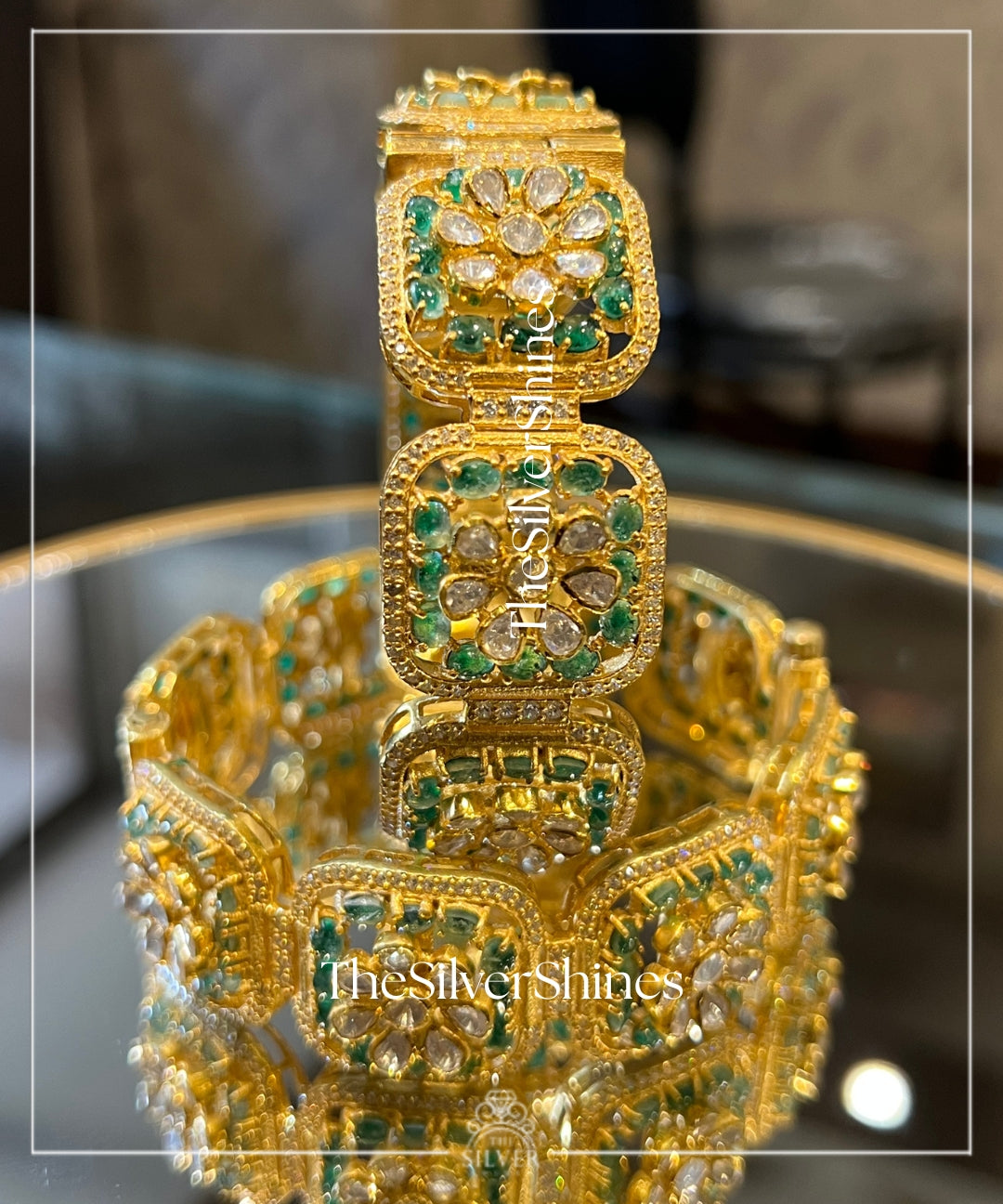 Kiran - Moissanite Polki Bangles