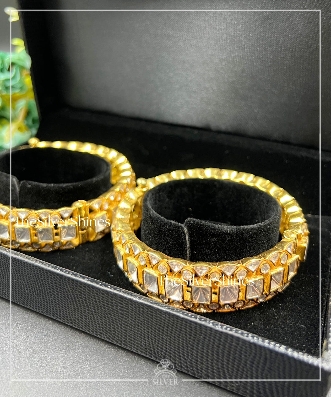 Neelima - Moissanite Polki Bangles