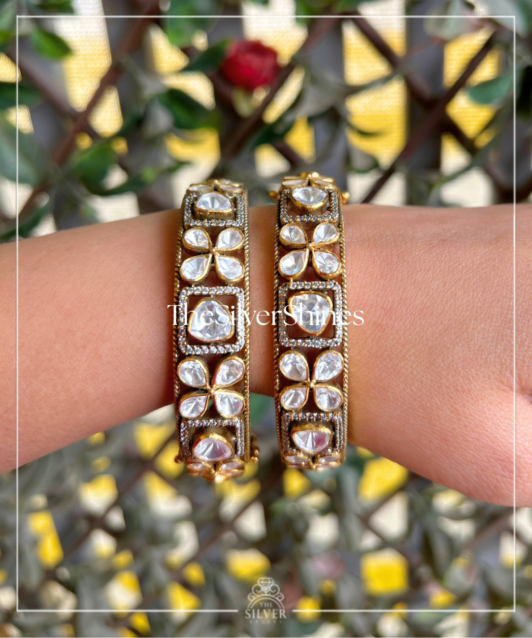 Sultana - Moissanite Polki Bangles