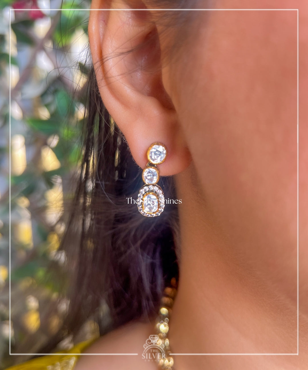 Meera - Moissanite Polki Set with Earrings