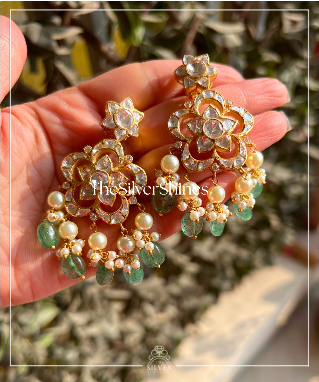 Apsara - Moissanite Polki Heavy Choker Set with earrings and Maangtika